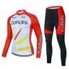 Mens Cycling Jersey Set Long Sleeve Quick Dry Breathable Mountain Road Bike Apparel