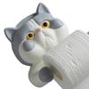 Toilet Paper Holder, Cat Shape Wall Mounted No Drilling Rack, with Phone Holder Multi-Purpose Bathroom Organizer