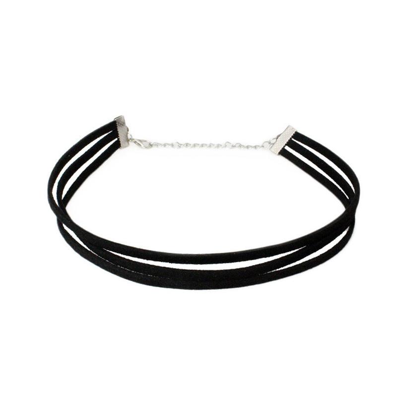 Goth Black Velvet Choker Necklaces Gothic Style Rope Women Neck Decoration Chocker Jewelry On Girl Neck Accessories