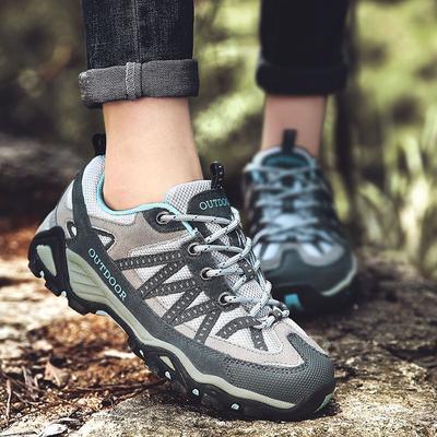 Damen-Bergsteigerschuhe mit einfachem Auslauf, wasserdicht und rutschfest, Leder, atmungsaktiv, Outdoor-Sport-Wanderschuhe, Kletterschuhe für Frühling und Herbst