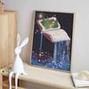 5D FullDrill Round Diamond Painting Kit Fantasy Book Forest Waterfall for Bedroom Decor. Mosaic Craft Wall Art