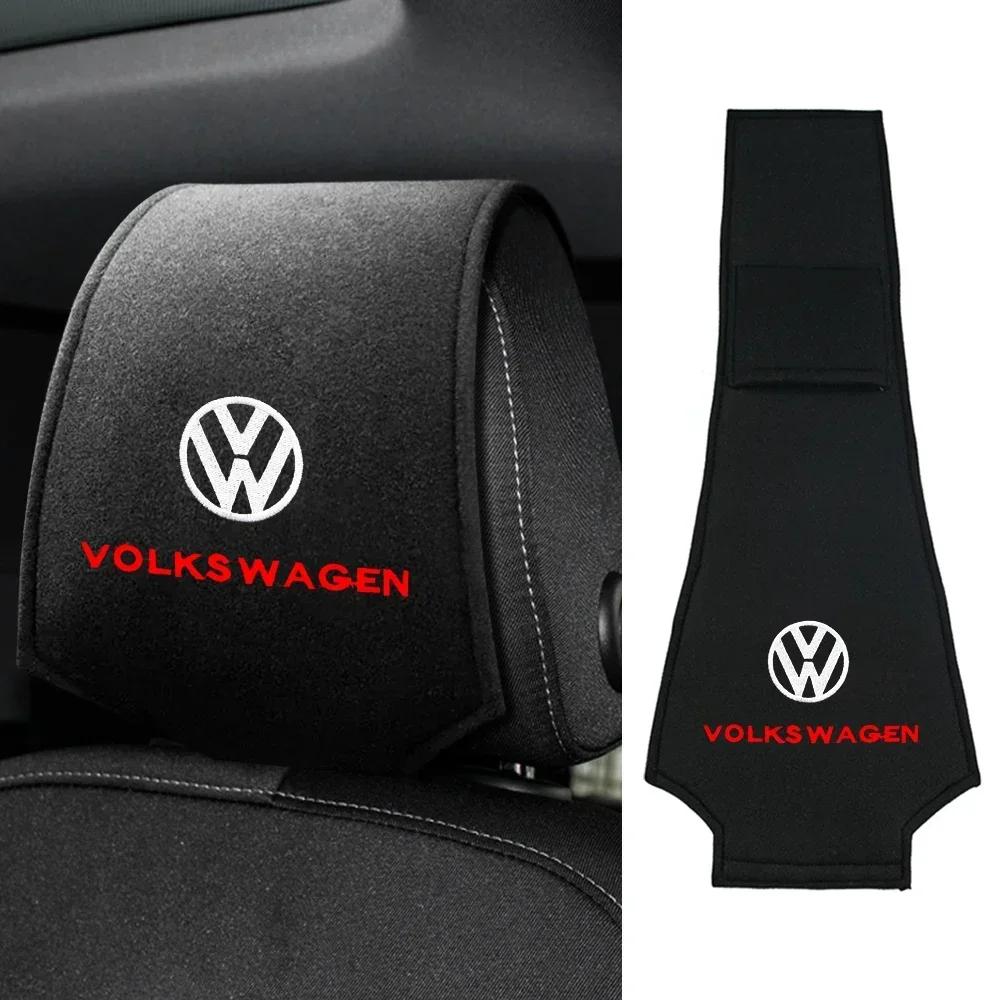 1/2KS Potah opěrky hlavy do auta Příslušenství k sedadlům Příslušenství pro styling auta Pro VW Golf Polo Jetta Passat Tiguan Beetle Touran Polo Da7 vcqt0