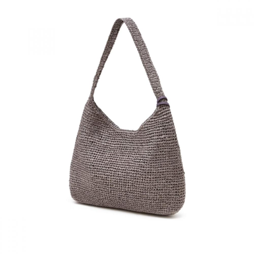 Daks Gray Real Raffia Twisted Mesh Shoulder Bag M Dcba6e571g