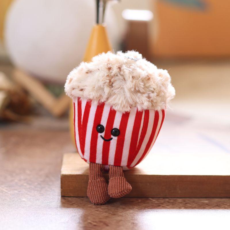 

Plush Popcorn Cute Toy Keychain Stuffed Doll Kids Pendant Backpack Decoration