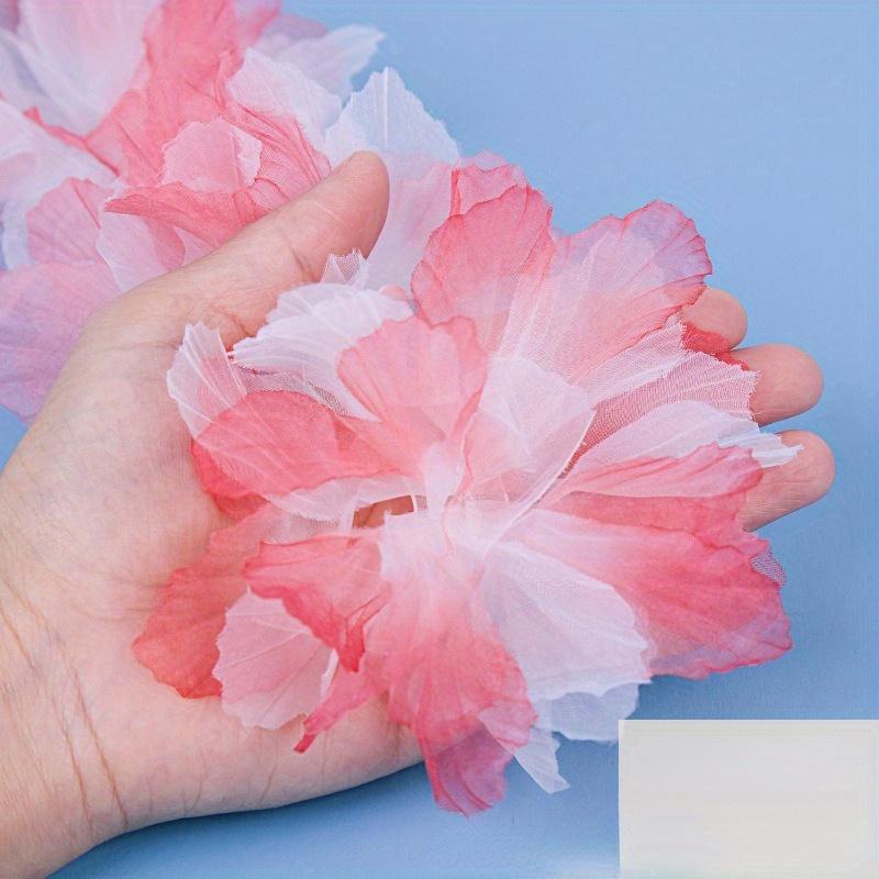 5PCS Lace Three-dimensional Gradient Rendering Eugenia DIY Handmade Floral Clothing Shoes Hats Headgear Cake Accessories Chiffon