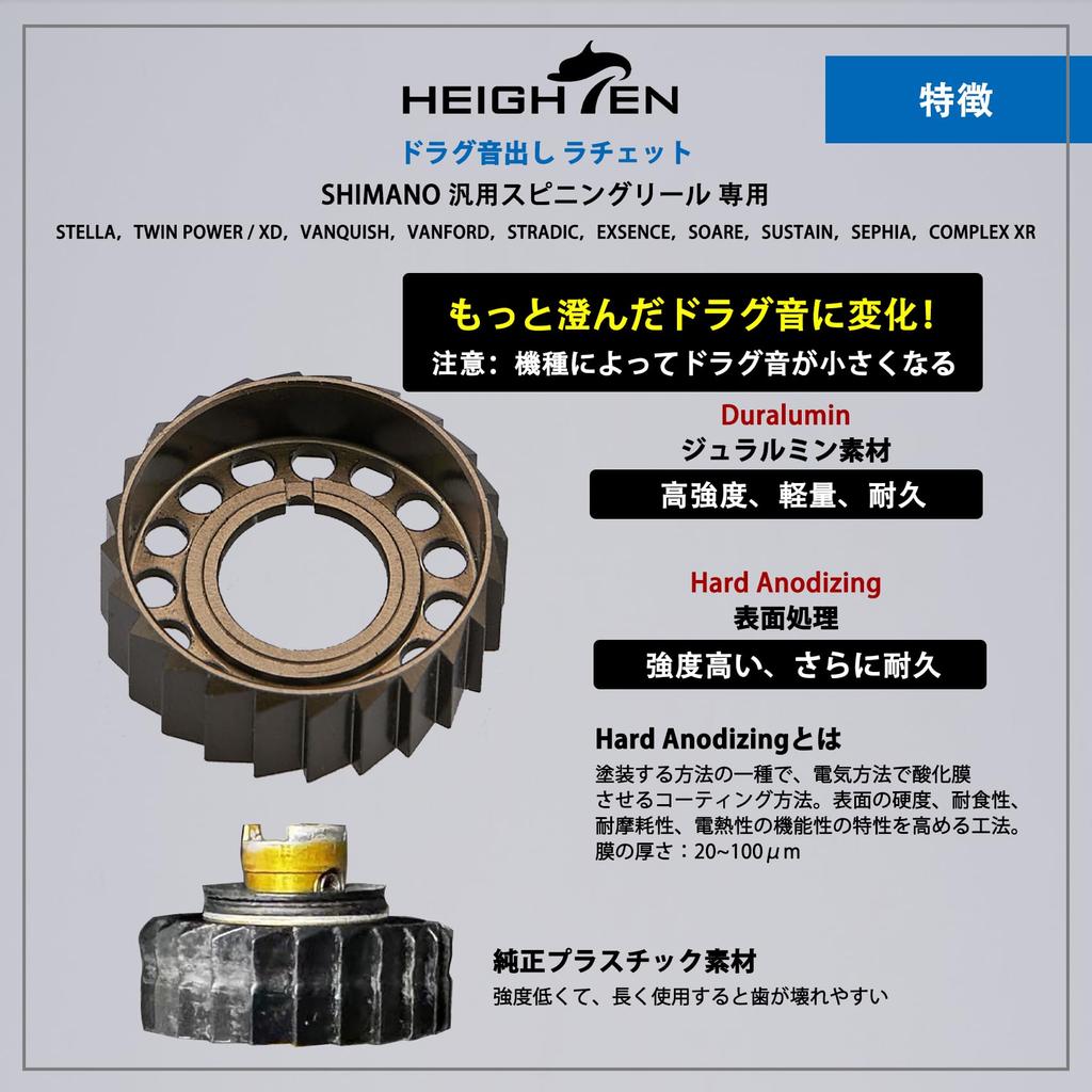 ERHÖHEN Drag Sound Ratschen Shimano Spinnrolle Exklusiv Duraluminiumlegierung Hohe Festigkeit Stella Twin Power Vanquish Exsense Stradic Vanford Sephia