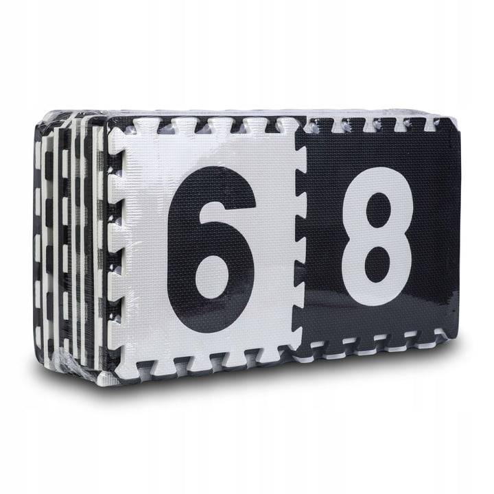 Foam mat 36 pcs. 30x30cm Letters - white and black