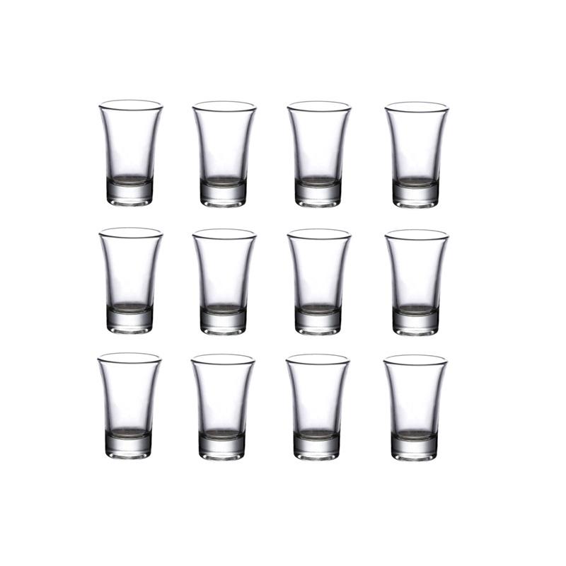 

10 мл/20 мл Роскошный маленький бокал для вина с золотым ободком Наборы по 12 шт. SGlass Толстодонный бокал для байцзю Бокал для водки Праздничная посуда 12pcs