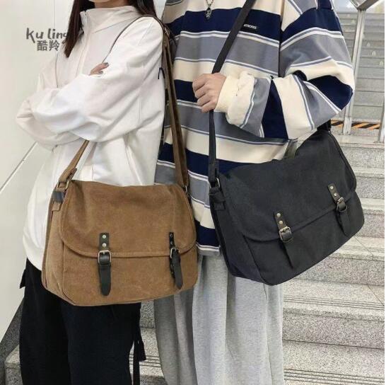 Crossbody Bags Canvas Large Capacity Mens Casual Handbags Vintage Shoulder Messenger Bag Leisure Student Satchel Package bolsos