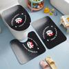 Formula 1 (28) Flannel Toilet 3 Piece Set Soft Bathroom Toilet Seat Cover Non-Slip Bath Rug Home Bathroom Decor