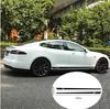 2pcs 2.2M Universal Car Body Door Side Skirt Stripes Stickers Vinyl Decals Black
