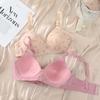 Foreign Trade Printed Bra Cover Gathers Without Steel Ring Thin Cup Middle-aged and Elderly Models In Stock