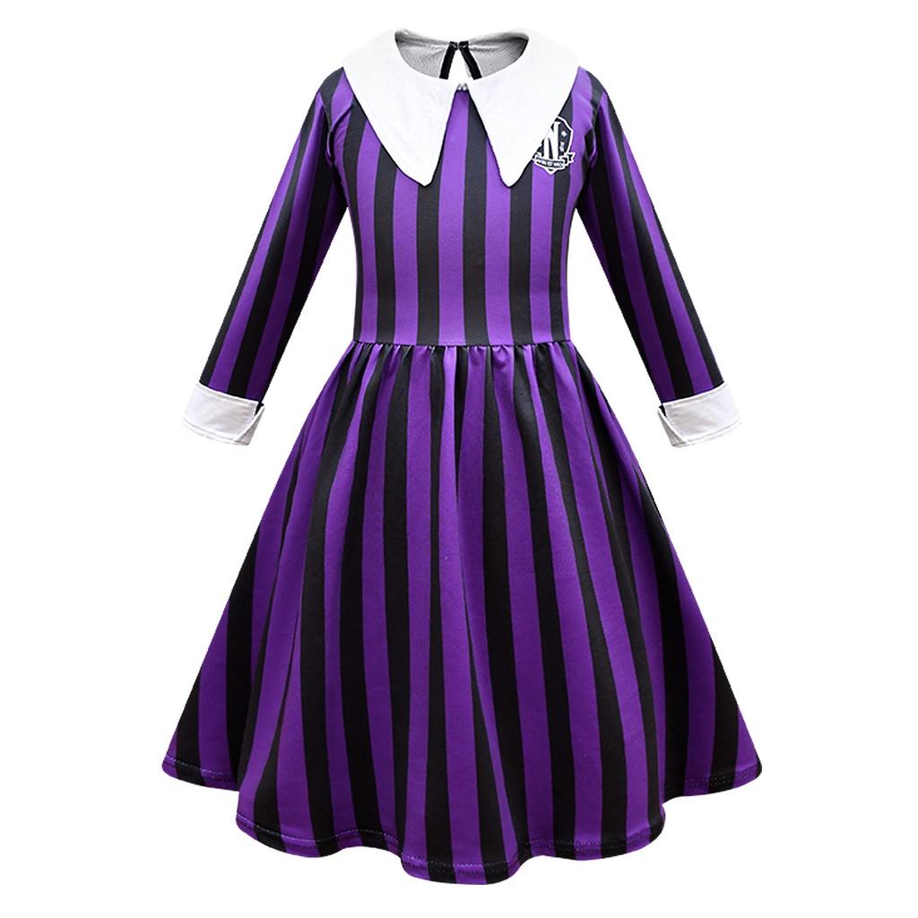Wednesday Addams Costume Polyester School Uniform For The Addams Family