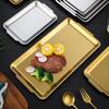 Rektangulär serveringsbricka i koreansk stil, rostfritt stål 304