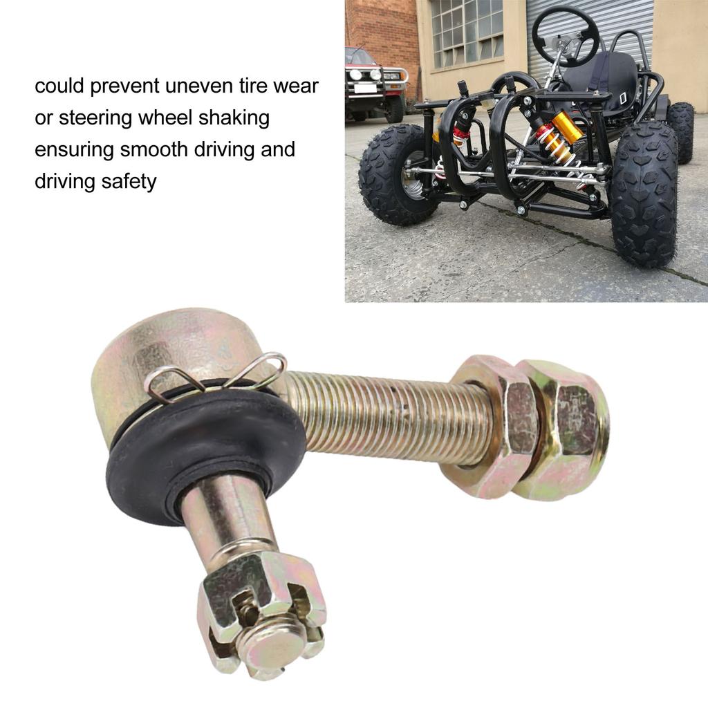 Tie Rod End 12‑14mm Steel Alloy Vibration Proof Stabiliser Rod End for Go Karts Quad ATV