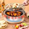 Mini Charcoal Barbecue Grill for Home Outdoor Camping Beach Picnic BBQ Grill Barbecue Stove, Multifunctional Charcoal BBQ Stove
