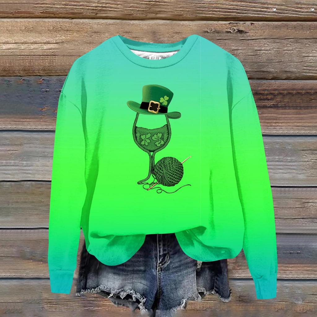 Dámská módní ležérní mikina s dlouhým rukávem a volným střihem s potiskem