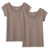 Innerwear Wearable Short French Misty Set of L Tuche, Cosmetics, 100% Cotton, Sleeves, Sleeves, TC4052, Women's, Brown, 2,