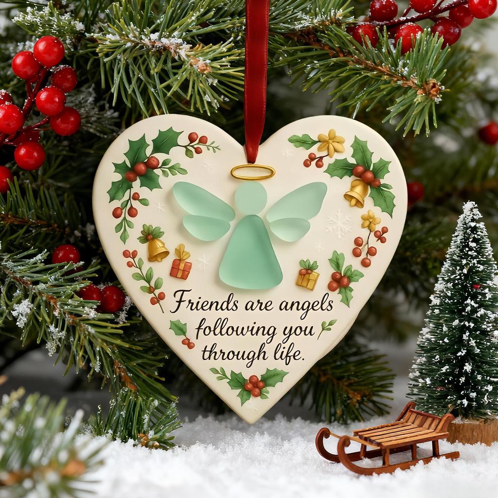 Friendship Ornament Christmas Tree Friends Pendants Decorations Keepsake Charm For Door Window Entryway Porch Winter Party
