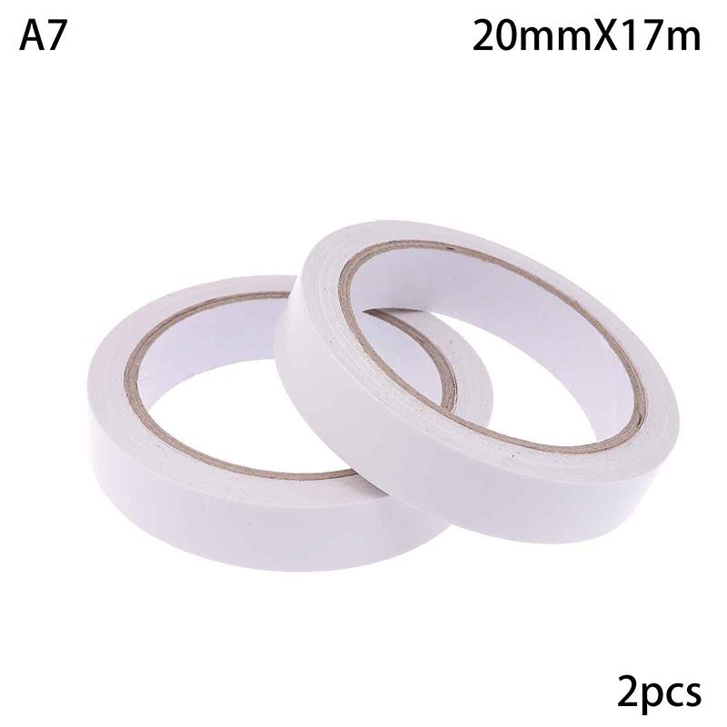 2Rolls 17M Double Sided Tape Strong Double Faced Powerful Hand Tearing Adhesive Tape For Mounting Fixing Pad Sticky Paper