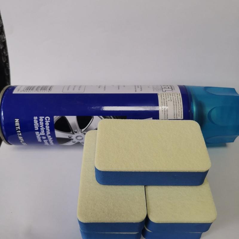 4PC Car Polishing Wool Felt Polishing Pad Applicator Sponge for Window Brush Microfiber Wiper Car Cleaning Tools Detailing Brush