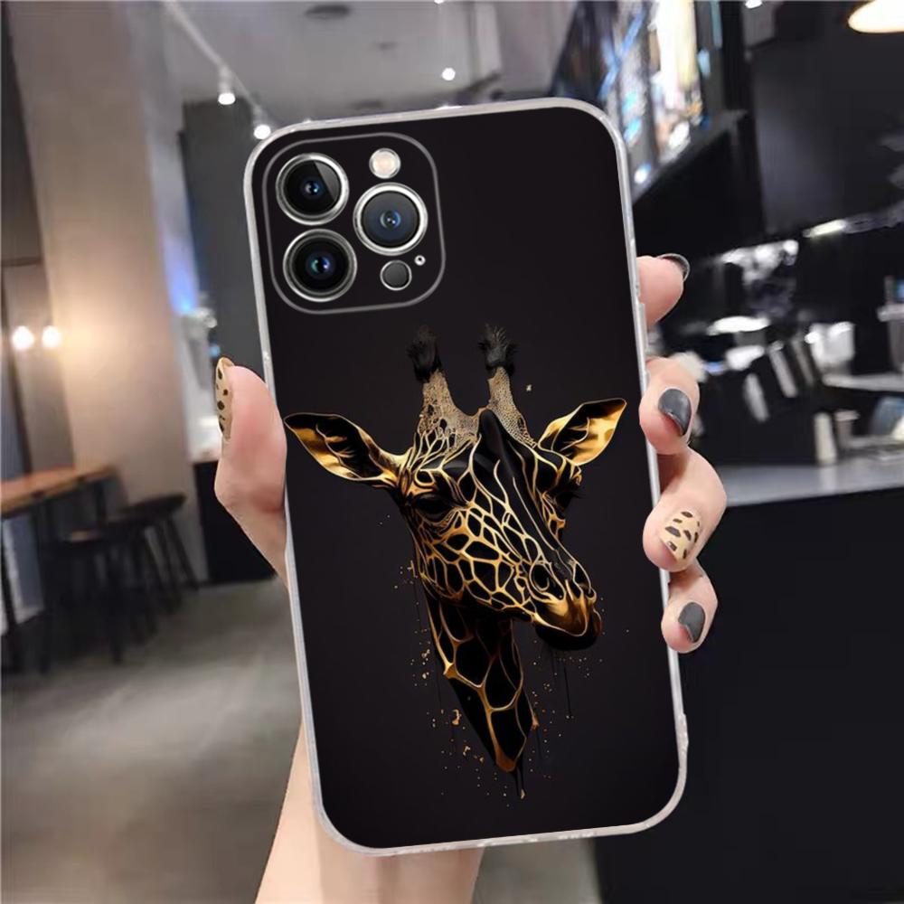 giraffe illustration Phone Case For iPhone 15 14 11 12 13 Mini Pro XS Max Cover 6 7 8 Plus X XR SE 2020 Funda Shell