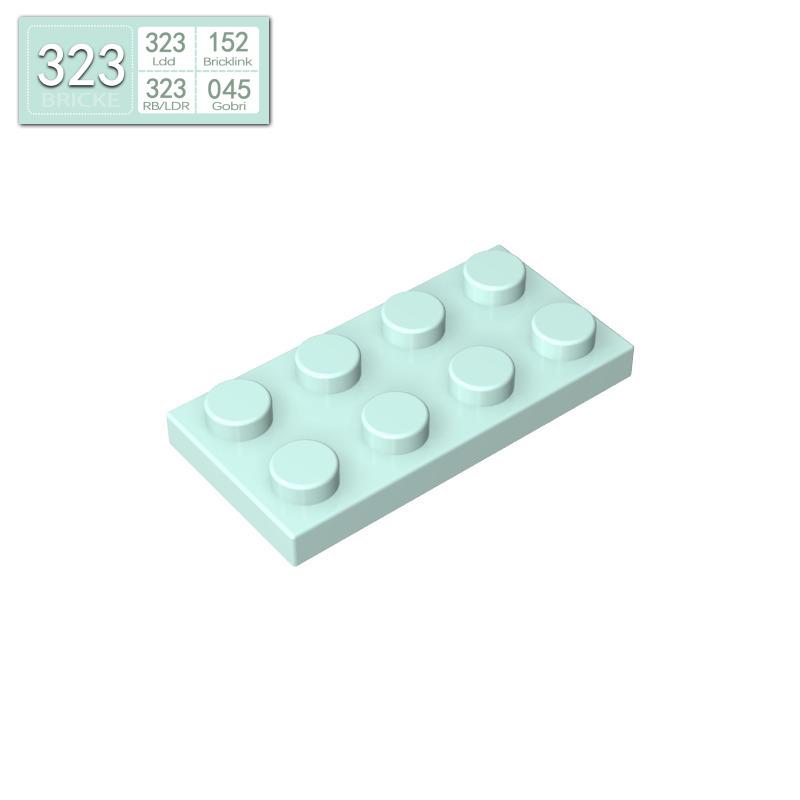 BRICKE 2x4 Compatible Building Plates for LEGO 3020 MOC Parts - Small Thin Bricks