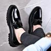 Large size men's shoes casual leather shoes men's spring new leather lazy one pedal breathable
