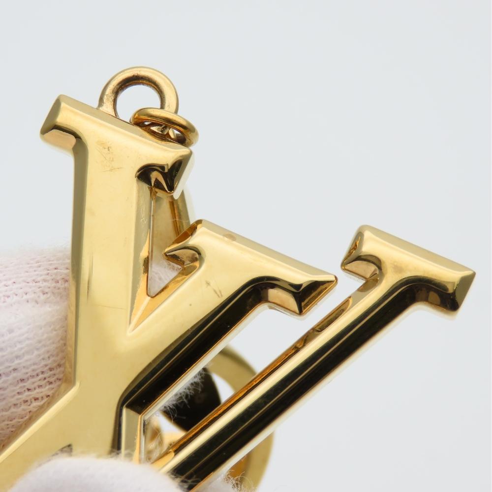 Chaveiro LOUIS VUITTON usado Portocre LV facets M65216 metal banhado a ouro