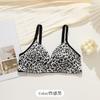 Reggiseno Wireless con Stampa Leopardo per Donna Comfort Quotidiano Lingerie