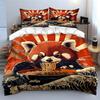 Red Panda Ramen Art Decor Soft Comfortable Duvet Cover Bedding Set Included 1*Duvet Cover & 2*Pillowcases, Gift