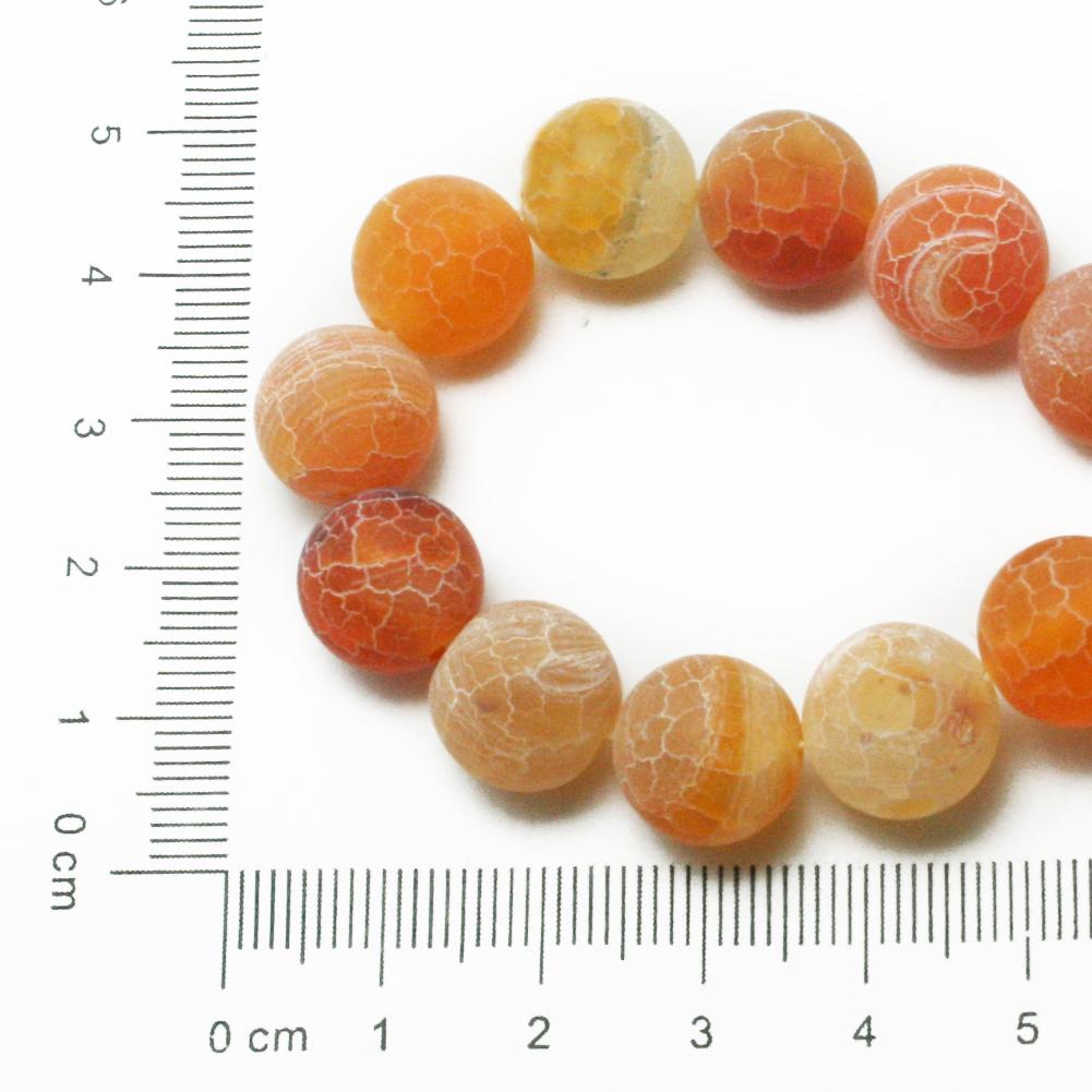 Natural Stone Frost Crab Colorful Carnelian Round Loose Beads 6 8 10 12 14MM For Jewelry Making