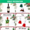 A84E-Mini Christmas Knit Hat And Scarf Kit-40 Pieces For Crafts, Tiny Santa Cap And Scarf Ornaments Included