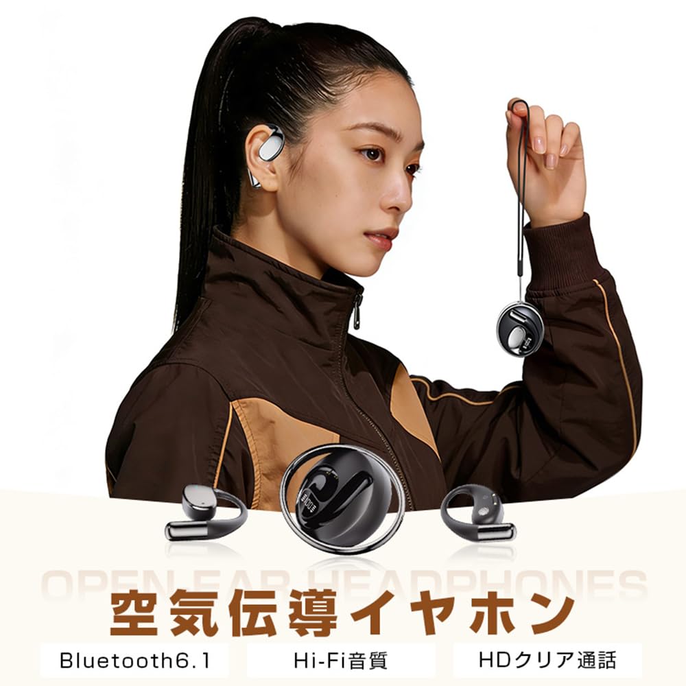New Model New Charging Case Wireless Earbuds with Rotating Air Conduction Bluetooth Instant ENC Noise LED Battery Level Fast IPX5 Up to 120 Hours