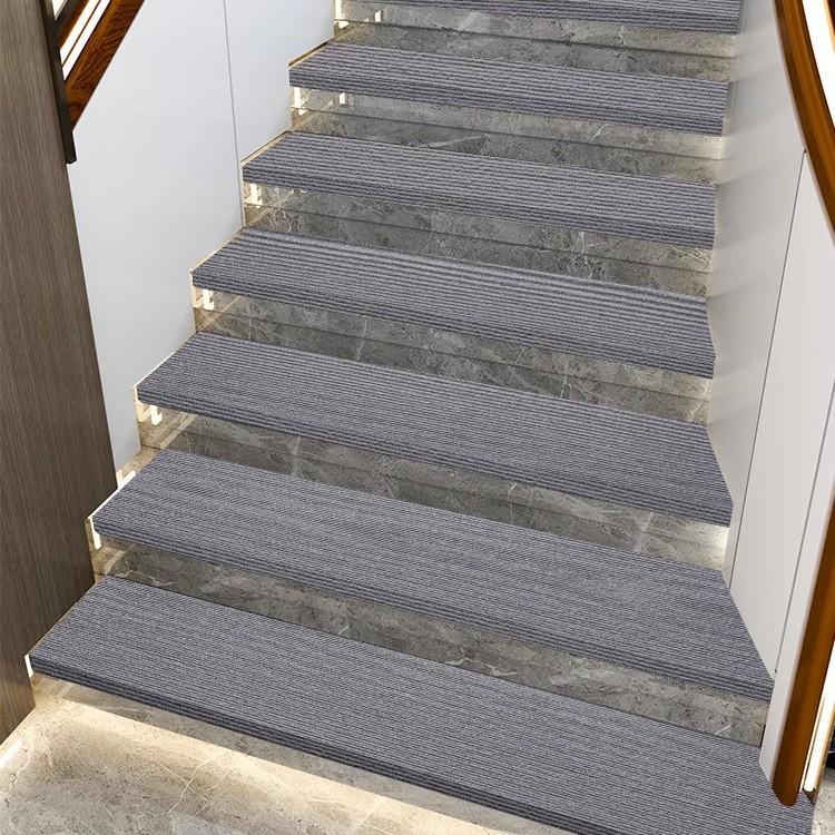 Striped Self-Adhesive Anti-Slip Stair Mat - Light Luxury Carpet Floor Mat