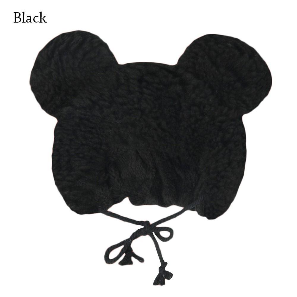 Cute Bear Ears Bomber Hats Cashmere Cycling Cap Fashion Windproof Cap  for Women