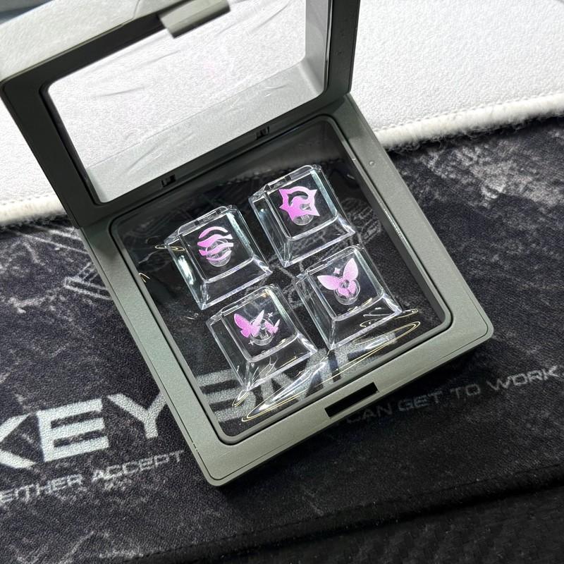 Keycaps Skill Valorant Tastiera Meccanica Profilo Cherry Trasparente Keycaps Personalizzati Anime Tastiera da Gioco PC Regalo Collezionabili