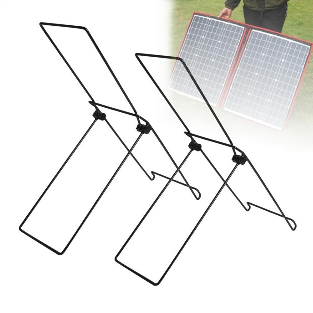 Solar Panel Rack 2 Pack Solar Mounting Stand Steel Panel Mobile Rack Foldable Solar Panel Support Lightweight For Outdoor