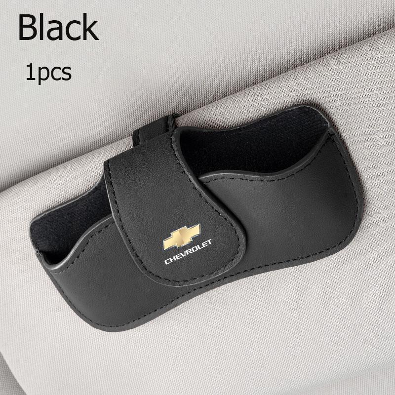

Car sun visor glasses box leather sunglasses holder for Chevrolet Cruze Spark Captiva Suburban Camaro Malibu Trax Aveo Equinox чёрный