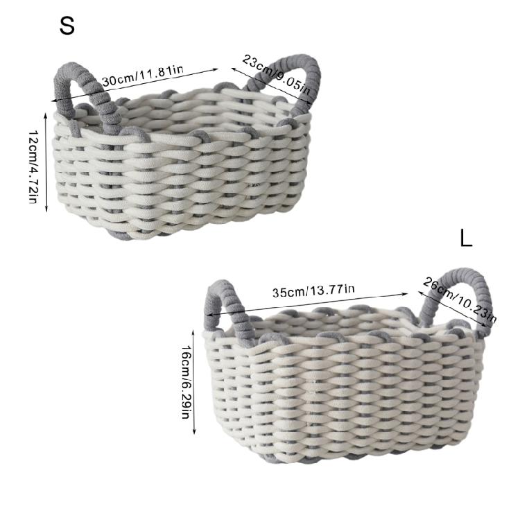 Trendy Handmade Small Cotton Rope Storage Baskets with Handy Organizers Home Accessory for Any Room Organization