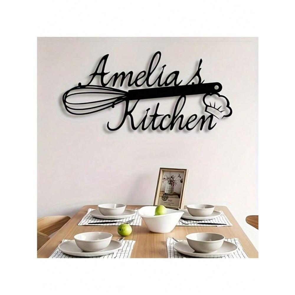Customizable Metal Wall Art Sign Farmhouse Kitchen Decor Family Theme Reusable Detachable Asymmetrical Shape High Quality Gift for Birthday Graduation