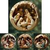 Jesus Acrylic Intricate Birth Scene Car Hanging Decor For A Vintage Christmas Touch