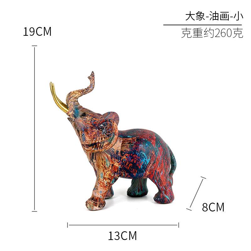 Creative Size and Size Elephant Ornament Home Living Room Wine Cabinet Office Decoration Art Resin Craft