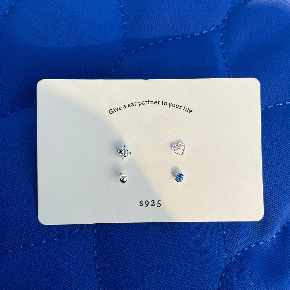 

Bow stud earrings women s small design ins temperament high sense fashion 925 sterling silver simple zircon earrings 925 silver