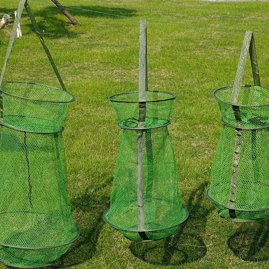 Fishing Trap Net Portable Fishing Net 3 Layer Round Folding Fishing Mesh Cage Cast Net Outdoor Fishing Accessories