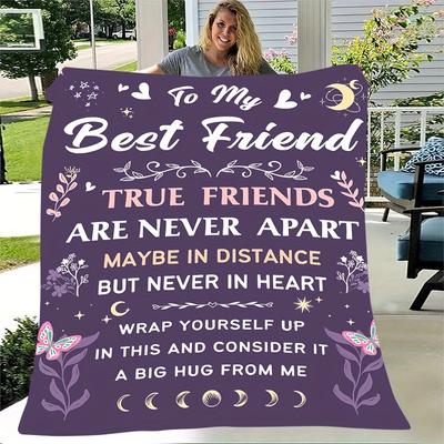 Cozy Best Friend Blanket Gift - For Women, Work BFFs and Soul Sisters - Ideal for Mother's Day, Birthdays, Christmas,