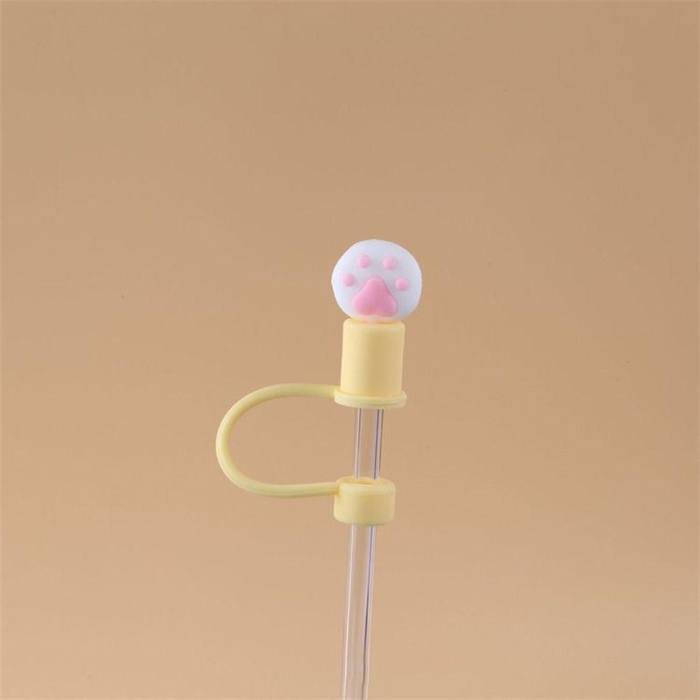 Silikonowa, odporna na zachlapania osłona na słomkę 6-8 mm Zatyczka do słomki Osłona na końcówki słomki Wielokrotnego użytku zatyczki przeciwpyłowe do picia