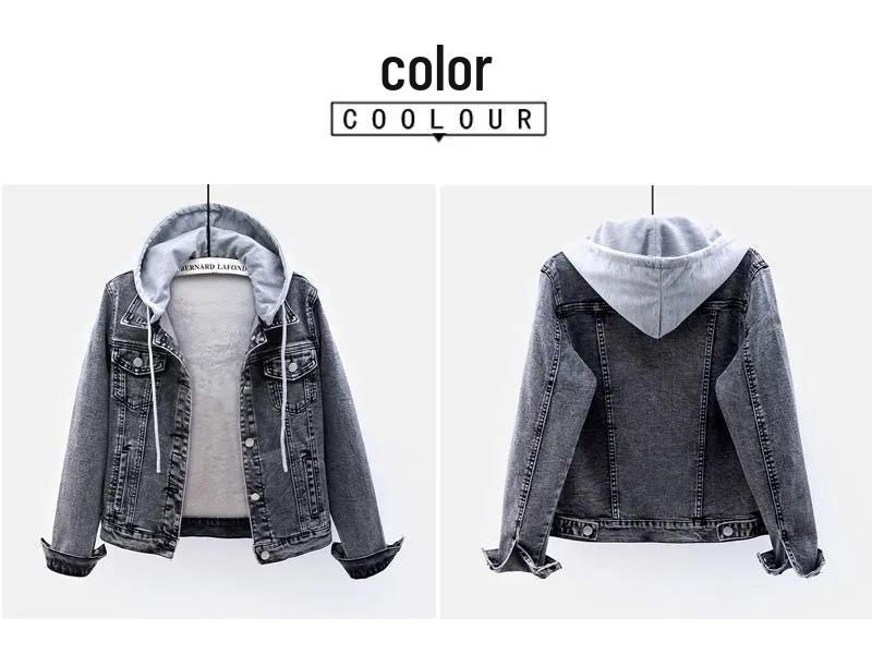 Women's Winter Slim Denim Jacket with Lambswool Lining - Stylish, Versatile Korean Style Coat