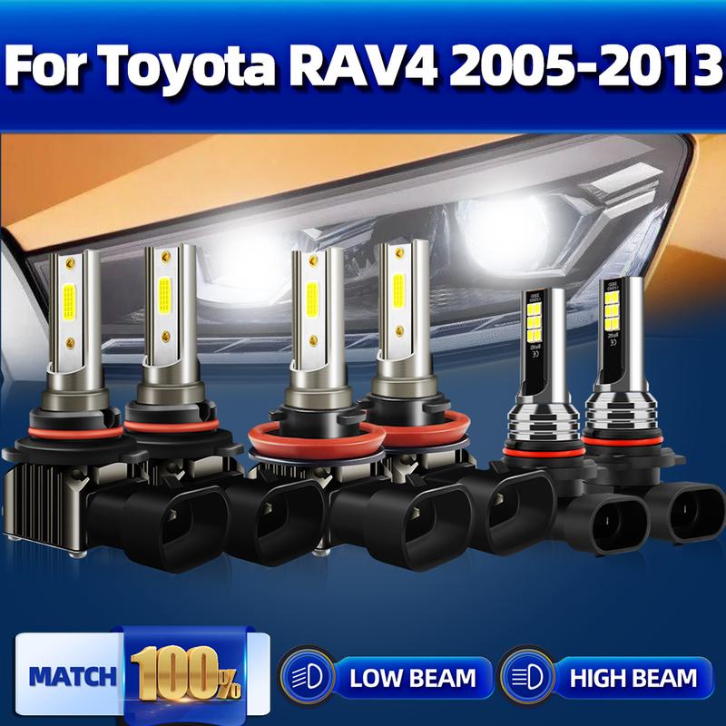 

Car LED Headlight High Low Beam Fog Light Bulbs 40000LM 6000K For Toyota RAV4 2005 2006 2007 2008 2009 2010 2011 2012 2013 High Beam