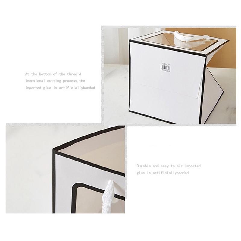 Creative Tote Bag Portable Foldable Gift Box With Transparent Window Present Packing Boxes Wedding Birthday Gift Bag